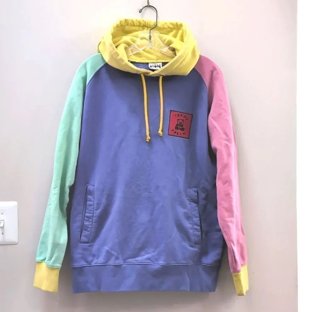 Teddy Fresh Color Block Sweatshirt Size Small - Picture 2 of 7